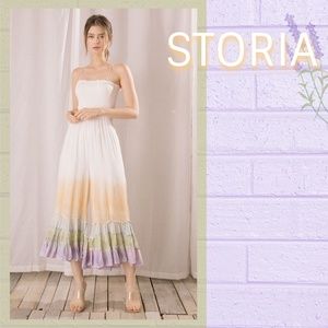 STORIA Multi-Color Tie-Die Wide-Leg Sexy Jumpsuit